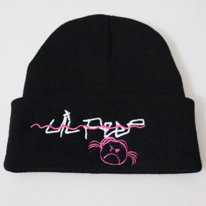 Lil Peep Embroidered Knit Hat Stretchy Plain Beanie Cap for Men Women - Superhero Gym Gear