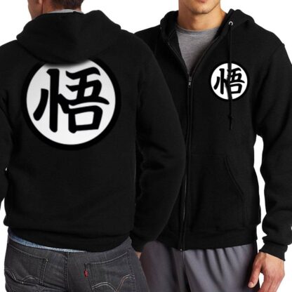 Dragon Warrior Zip Up Hoodie Black - FitKing