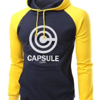 Capsule Saiyan Hoodie Black and Yellow - FitKing