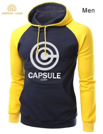 Capsule Saiyan Hoodie Black and Yellow - FitKing