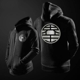 Dragon Zip Up Black Hoodie Version 2 - FitKing