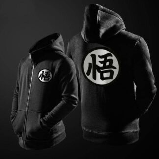 Dragon Zip Up Black Hoodie - FitKing