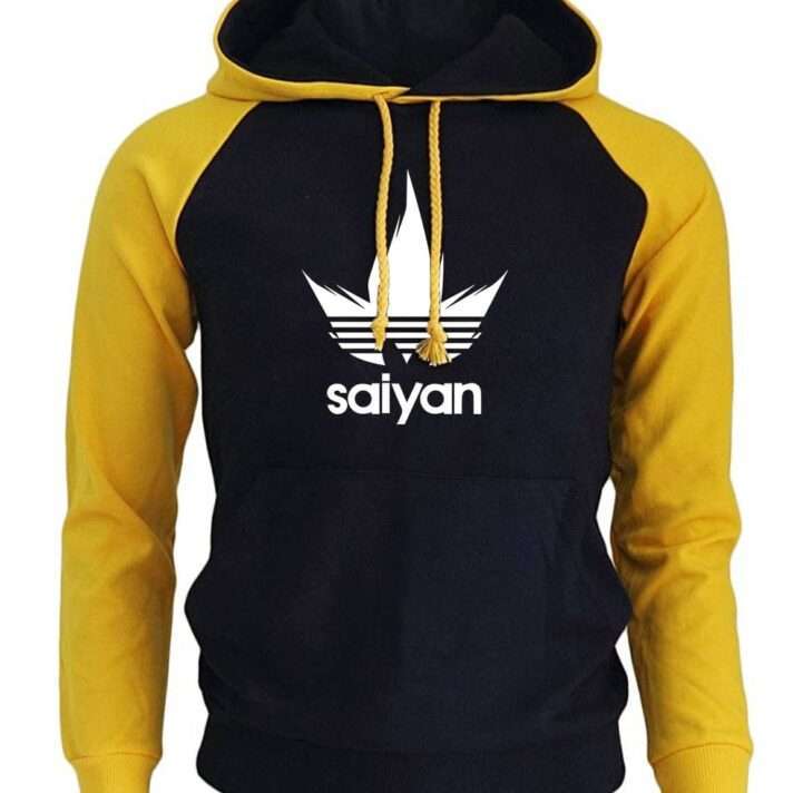 Dragon Saiyan Hoodie Collection Yellow and Black - FitKing