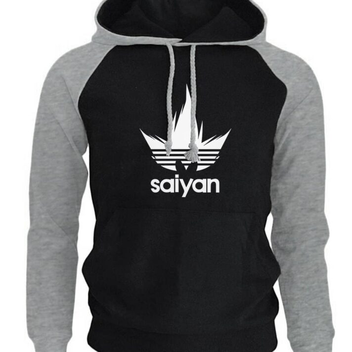 Dragon Saiyan Hoodie Collection Gray and Black - FitKing