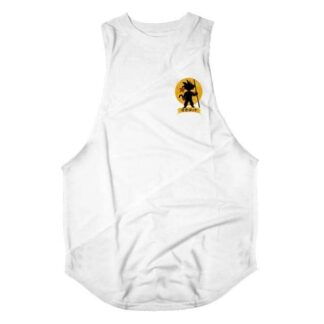 Dragon Warrior Cross Seam Tank White - FitKing