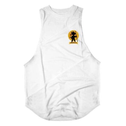 Dragon Warrior Cross Seam Tank White - FitKing