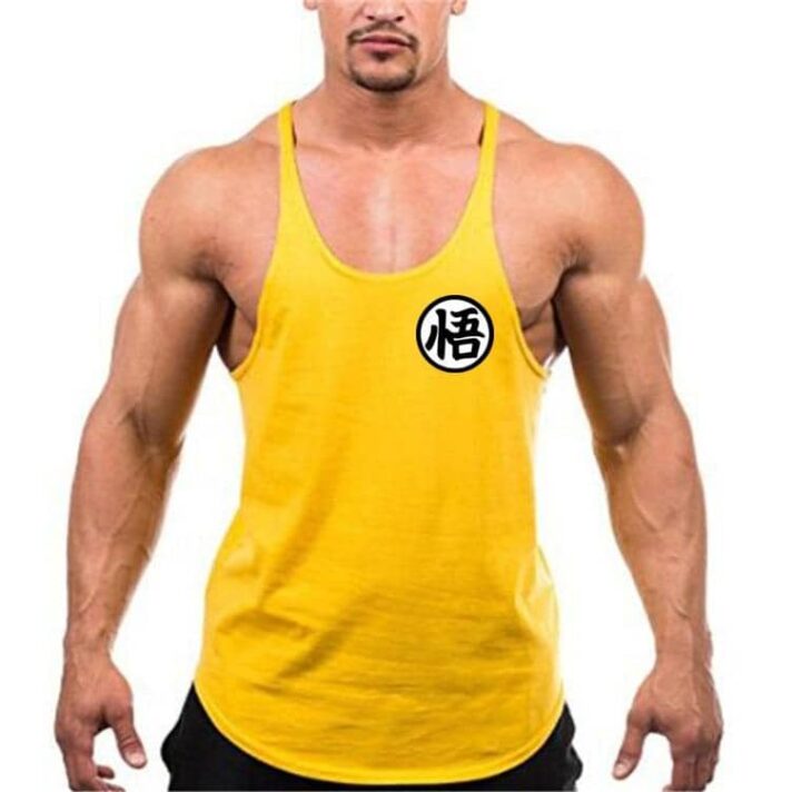 Dragon Simple Workout Tank Yellow - Superhero Gym Gear