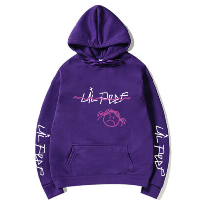 Lil Peep Sad Face Pullover Hoodies Multiple Colors - Superhero Gym Gear