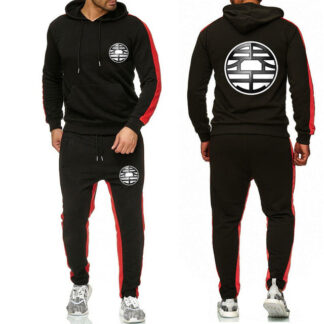 Dragon King Tracksuit Saiyan Style Hoodie and Joggers Black - Superhero Gym Gear