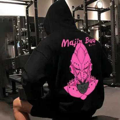 Majin Buu Graphic Hoodies Fleece - Oversized Dragon Z Hoodie - Image 6