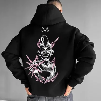 Majin Buu Graphic Hoodies Fleece - Oversized Dragon Z Hoodie - Image 2