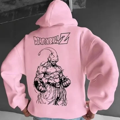 Majin Buu Graphic Hoodies Fleece - Oversized Dragon Z Hoodie - Image 7