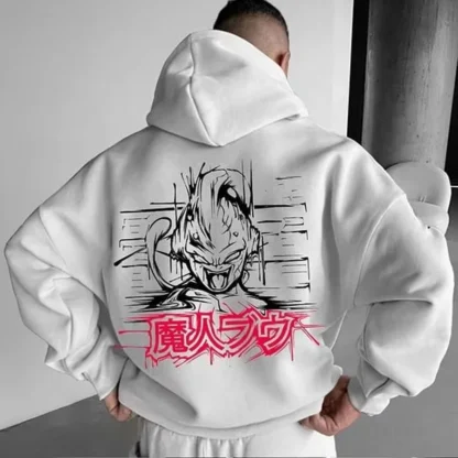 Majin Buu Graphic Hoodies Fleece - Oversized Dragon Z Hoodie - Image 5